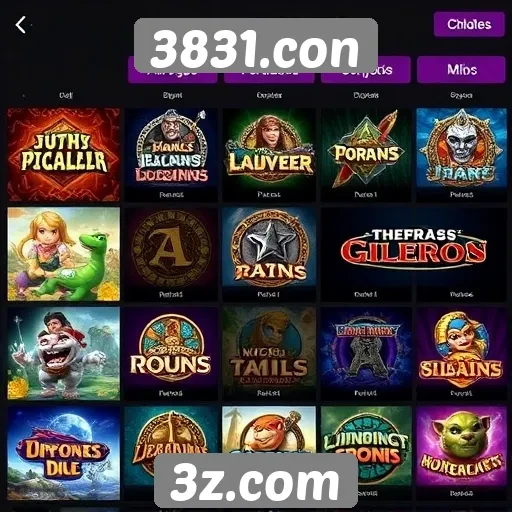 Comparação de jogos populares disponíveis em 3831.con